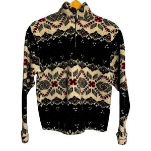 Wrangler COZY soft western, rustic, Santa Fe, zip up fleece size 14/16